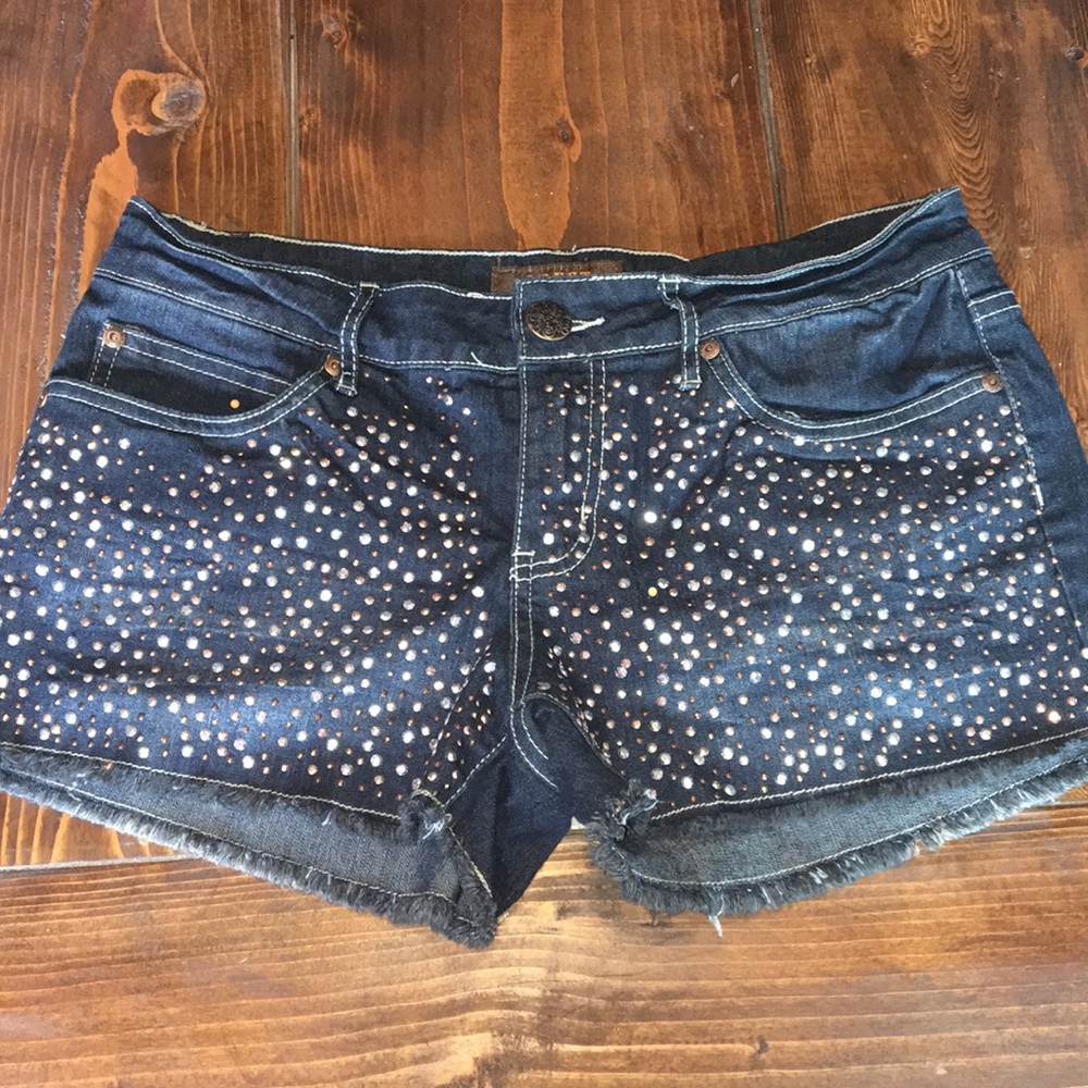 Rhinestone Denim Shorts